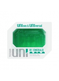 Зеленый мастурбатор-стимулятор Tenga Uni Emerald - Tenga - в Королеве купить с доставкой