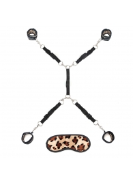 Леопардовая фиксация на матрас для рук и ног Classic Bedspreader - Lux Fetish - купить с доставкой в Королеве