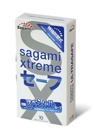 Презервативы Sagami Xtreme Ultrasafe с двойным количеством смазки - 10 шт. - Sagami - купить с доставкой в Королеве