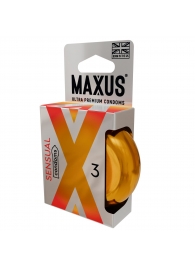 Презервативы анатомической формы Maxus Sensual - 3 шт. - Maxus - купить с доставкой в Королеве
