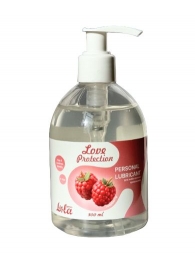 Лубрикант на водной основе Love Protection Raspberry с ароматом малины - 300 мл. - Lola Games - купить с доставкой в Королеве