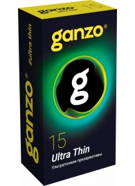 Прозрачные ультратонкие презервативы Ganzo Ultra thin - 15 шт. - Ganzo - купить с доставкой в Королеве