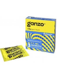 Классические презервативы с обильной смазкой Ganzo Classic - 3 шт. - Ganzo - купить с доставкой в Королеве