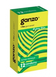 Ультратонкие презервативы Ganzo Ultra thin - 12 шт. - Ganzo - купить с доставкой в Королеве