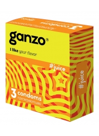 Ароматизированные презервативы Ganzo Juice - 3 шт. - Ganzo - купить с доставкой в Королеве