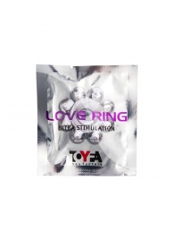 Прозрачное гелевое эрекционное кольцо-цветок - Toyfa Basic - в Королеве купить с доставкой