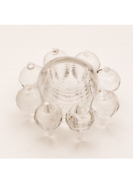 Прозрачное гелевое эрекционное кольцо-цветок - Toyfa Basic - в Королеве купить с доставкой