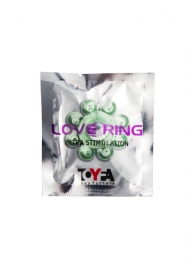 Зеленое эрекционное кольцо-цветок - Toyfa Basic - в Королеве купить с доставкой