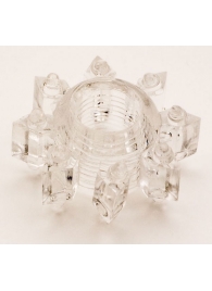 Прозрачное гелевое эрекционное кольцо-звезда - Toyfa Basic - в Королеве купить с доставкой