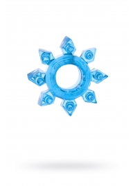 Голубая гелевая насадка-звезда - Toyfa Basic - в Королеве купить с доставкой