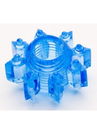 Голубая гелевая насадка-звезда - Toyfa Basic - в Королеве купить с доставкой