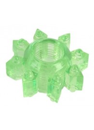 Зеленое эрекционное кольцо-звезда - Toyfa Basic - в Королеве купить с доставкой