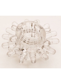 Прозрачное гелевое эрекционное кольцо с шипиками - Toyfa Basic - в Королеве купить с доставкой