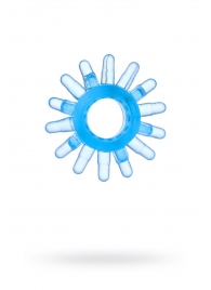 Голубая гелевая насадка с шипиками - Toyfa Basic - в Королеве купить с доставкой