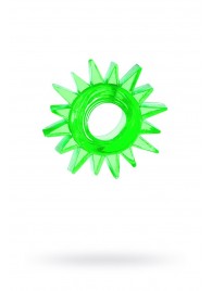 Зеленое эрекционное кольцо-солнце - Toyfa Basic - в Королеве купить с доставкой