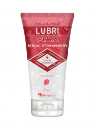 Интимный гель-смазка на водной основе Lubrimax Magic Strawberry - 75 мл. - ИнтелБИО - купить с доставкой в Королеве