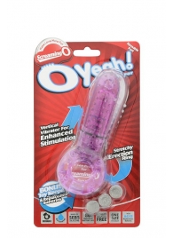 Фиолетовое эрекционное кольцо с вибрацией и пальчиком OYEAH PURPLE - Screaming O - в Королеве купить с доставкой