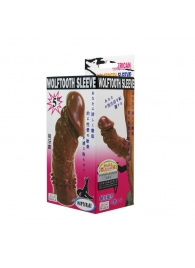 Коричневая насадка на пенис Wolftooth Sleeve - 13 см. - Baile - в Королеве купить с доставкой
