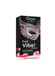 Съедобный жидкий вибратор Dual Vibe! со вкусом клубничного джина с тоником - 15 мл. - ORGIE - купить с доставкой в Королеве