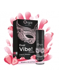 Съедобный жидкий вибратор Dual Vibe! со вкусом клубничного джина с тоником - 15 мл. - ORGIE - купить с доставкой в Королеве