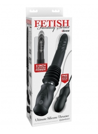 Черный автоматический вибромассажер с вибропулей Ultimate Silicone Thruster - Pipedream - купить с доставкой в Королеве