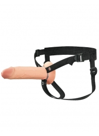 Полый страпон на ремнях 8’’ Hollow Silicone Strap-on - Pipedream - купить с доставкой в Королеве