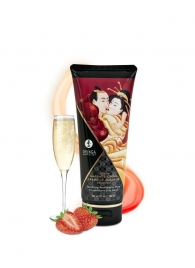 Массажный крем для тела с ароматом клубники и шампанского Sparkling Strawberry Wine - 200 мл. - Shunga - купить с доставкой в Королеве