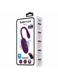 Фиолетовое виброяйцо с электростимуляцией Doreen - Baile - купить с доставкой в Королеве