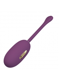 Фиолетовое виброяйцо с электростимуляцией Doreen - Baile - купить с доставкой в Королеве