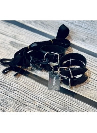 Черный комплект для растяжки на кровати «Новичок» - Sitabella - купить с доставкой в Королеве