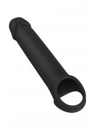 Черная насадка-удлинитель с вибрацией Vibrating Extender With Remote - Dream Toys - в Королеве купить с доставкой