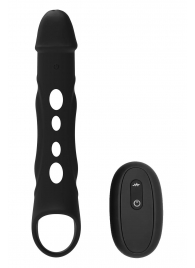 Черная насадка-удлинитель Vibrating Extender With Remote с вибрацией - Dream Toys - в Королеве купить с доставкой