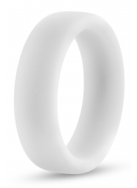 Белое люминесцентное эрекционное кольцо Silicone Glo Cock Ring - Blush Novelties - в Королеве купить с доставкой