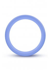 Голубое люминесцентное кольцо Silicone Glo Cock Ring - Blush Novelties - в Королеве купить с доставкой