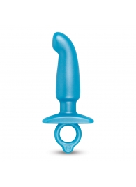 Голубая анальная пробка для массажа простаты Hither Silicone Prostate Plug - 14,3 см. - b-Vibe - в Королеве купить с доставкой