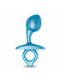 Голубая анальная пробка для массажа простаты Bulb Silicone Prostate Plug - 10,7 см. - b-Vibe - в Королеве купить с доставкой