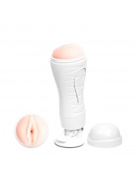 Мастурбатор-вагина Flora White с присоской и 12 режимами вибрации - Baile - в Королеве купить с доставкой