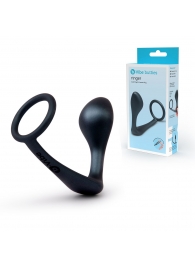 Черное эрекционное кольцо со стимулятором простаты Ringer Cock Ring   Plug - b-Vibe - в Королеве купить с доставкой