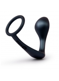 Черное эрекционное кольцо со стимулятором простаты Ringer Cock Ring   Plug - b-Vibe - в Королеве купить с доставкой