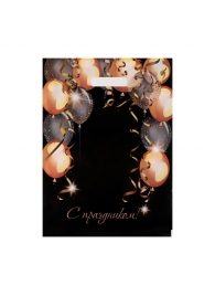 Пакет с вырубной ручкой и принтом в виде шариков (30х40 см) - Сима-Ленд - купить с доставкой в Королеве