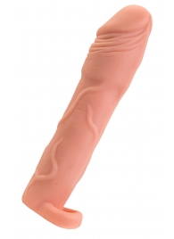 Телесная удлиняющая насадка с подхватом - 19 см. - ToyFa - в Королеве купить с доставкой