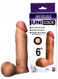 Насадка для страпона фаллической формы UNICOCK 6  - 18 см. - LOVETOY (А-Полимер) - купить с доставкой в Королеве