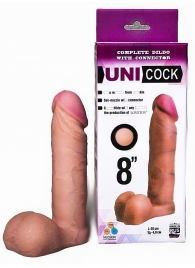 Фаллическая насадка для страпона UNICOCK 8  - 20 см. - LOVETOY (А-Полимер) - купить с доставкой в Королеве