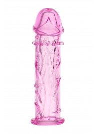 Розовая насадка фаллической формы - 12,5 см. - A-toys - в Королеве купить с доставкой