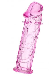 Розовая насадка фаллической формы - 12,5 см. - A-toys - в Королеве купить с доставкой
