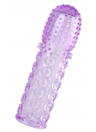 Фиолетовая рельефная насадка на пенис - 13,5 см. - A-toys - в Королеве купить с доставкой