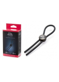 Тёмно-серое эрекционное кольцо с зажимом Again and Again Adjustable Cock Ring - Fifty Shades of Grey - в Королеве купить с доставкой