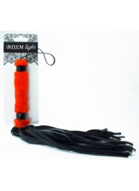 Нежная плеть с красным мехом BDSM Light - 43 см. - БДСМ Арсенал - купить с доставкой в Королеве