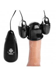 Черная стимулирующая насадка для головки полового члена Multi Speed Vibrating Penis Head Teaser - XR Brands - в Королеве купить с доставкой