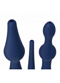 Набор из 3 универсальных насадок для анального душа Universal 3 Piece Silicone Enema Attachment Set - XR Brands - купить с доставкой в Королеве